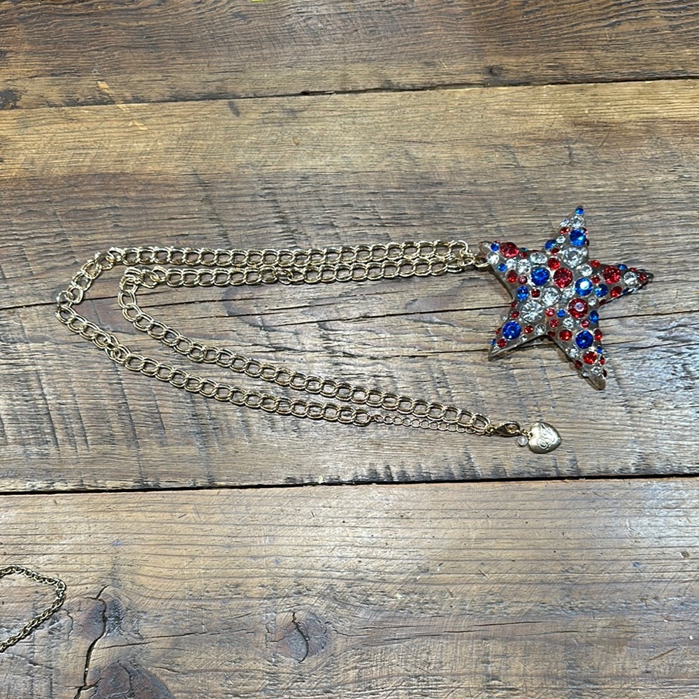 Betsey Johnson Multicolor Star Necklace